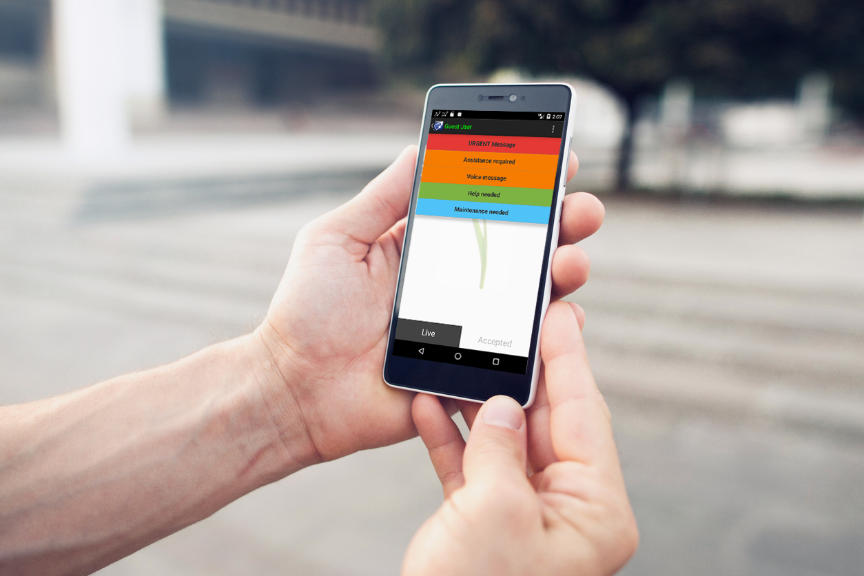 Man holding Appear Lite App